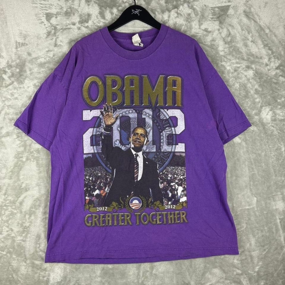 2012 Barack Obama rap style t shirt, double sided  mens XXL